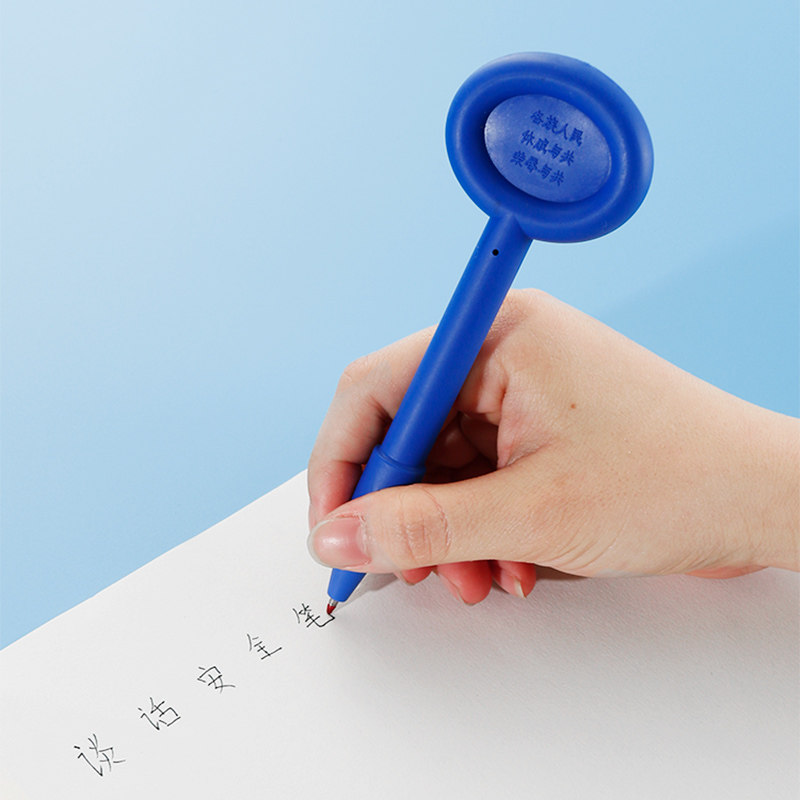 安全笔调查审讯谈话笔专用笔监狱防吞咽笔硅胶可替换笔芯签名字笔