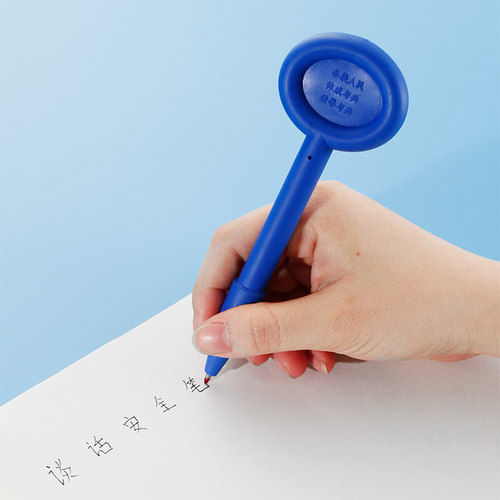 安全笔调查审讯谈话笔专用笔监狱防吞咽笔硅胶可替换笔芯签名字笔