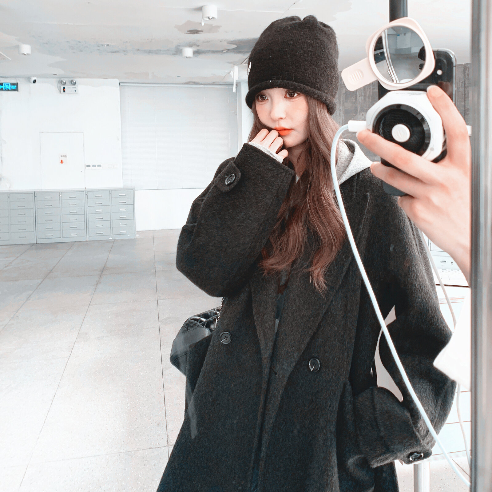 【现货】濮院高端可拆卸帽短款羊绒大衣