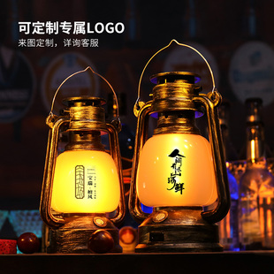 马灯酒吧复古怀旧氛围吧台桌灯清吧餐厅充电LED夜市摆摊创意台灯