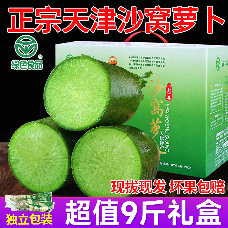 9斤沙窝萝卜礼盒 正宗天津水果萝卜青萝卜新鲜蔬菜包邮春节年货节,水产肉类/新鲜蔬果/熟食,萝卜/胡萝卜,淘宝优惠券,粉丝福利购,淘宝优惠卷