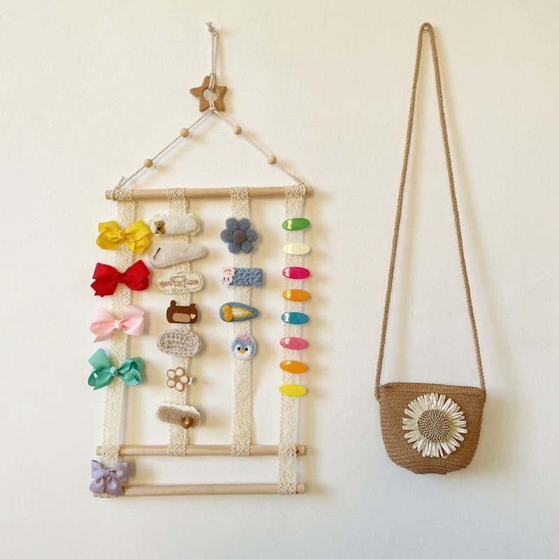 儿童发夹收纳女童发饰发箍头饰发夹收纳神器墙上壁挂式饰品展示架