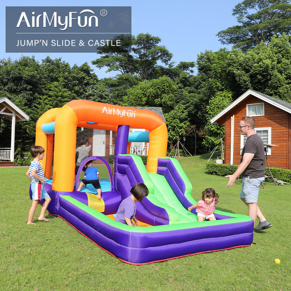 airmyfun小型儿童游乐设备气垫床滑梯蹦床淘气堡户外运动充气跳床