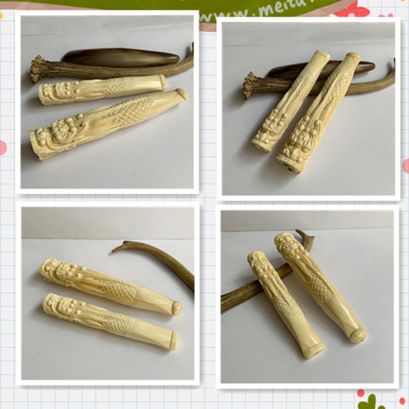 包邮猛犸牙雕龙头烟嘴老牙过滤嘴9MM滤芯适合粗细烟俩用