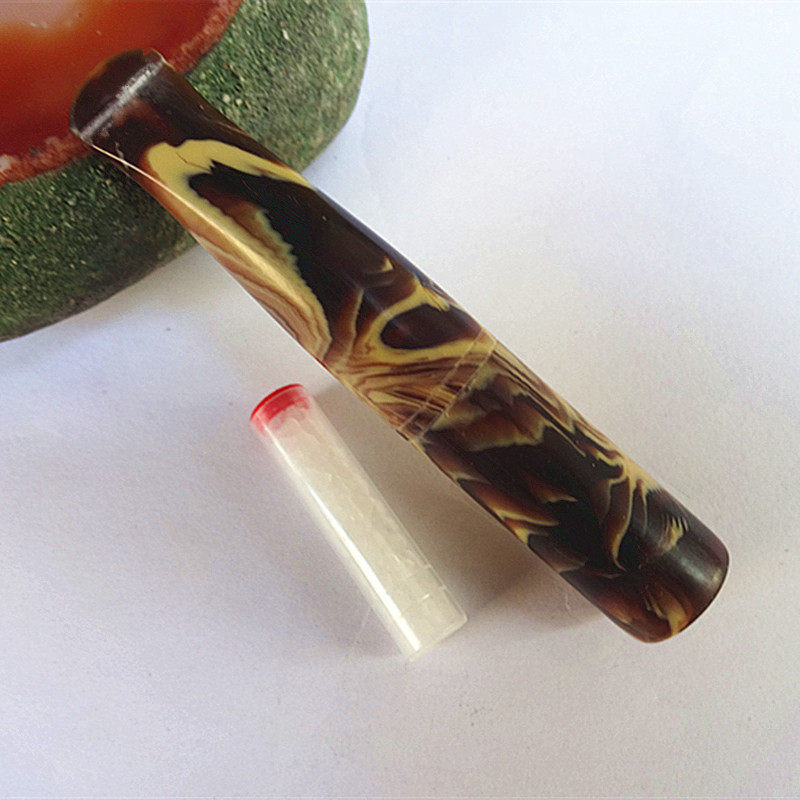 工艺品手工定做高仿玳瑁仿琥珀烟嘴适合9mm滤芯
