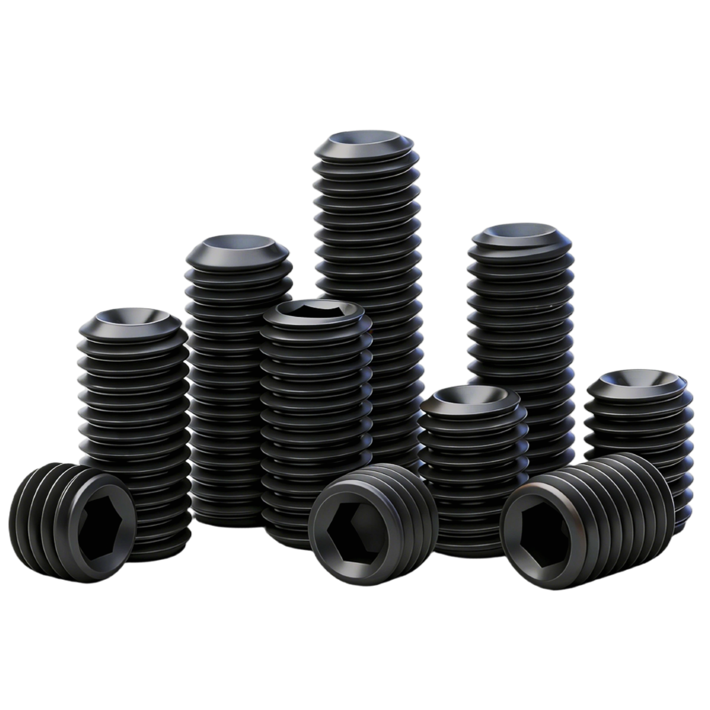 12.9级凹端机米螺钉内六角无头螺丝基米顶丝M2M3M4M5-M24紧定螺丝