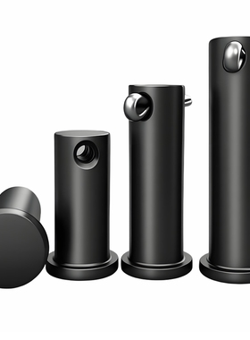 黑销轴GB882平头带孔销定位销圆柱销Q235钢 ￠8 ￠10￠12带孔销子