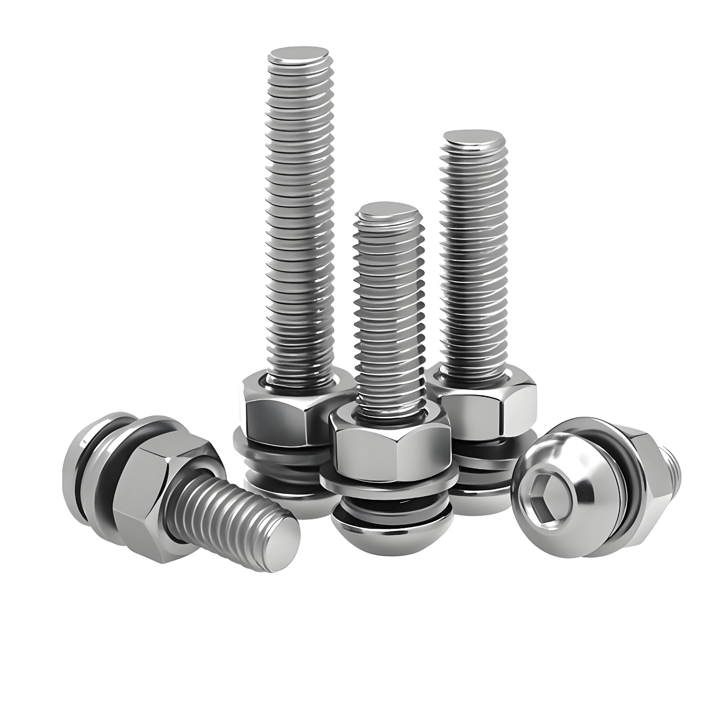 304不锈钢半圆头内六角螺丝螺母平垫弹垫套装组合M3M4M5M6M8M12,五金/工具,螺栓,淘宝优惠券,粉丝福利购,淘宝优惠卷