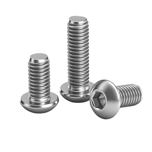 201不锈钢半圆头内六角螺丝 圆头盘头蘑菇头螺钉M3M4M5M6M8M10M12
