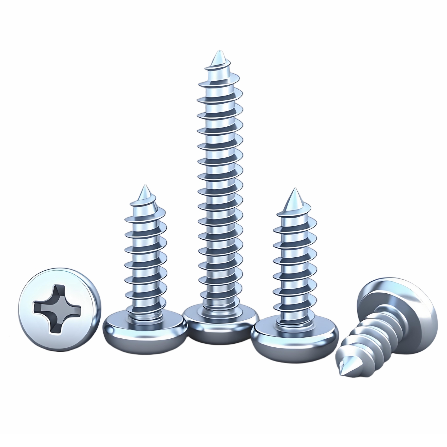 GB845镀锌圆头十字自攻螺钉加长木螺丝自攻钉盘头自攻钉自攻螺丝