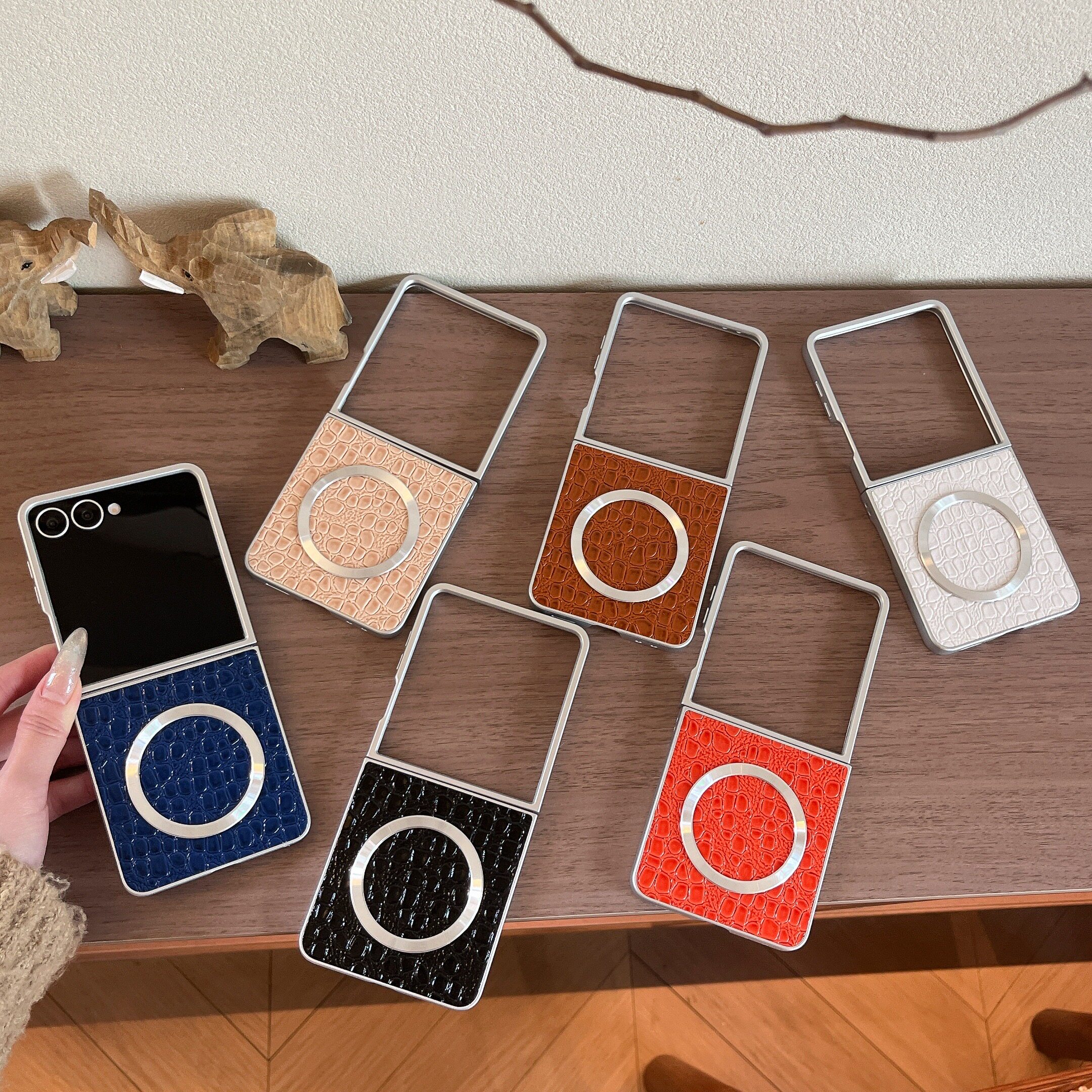 【新款】高级感小众ins鳄鱼磁吸充电适用三星zflip7/7FE/6手机壳折叠屏flip5/4防摔保护套翻盖精致女款小香风