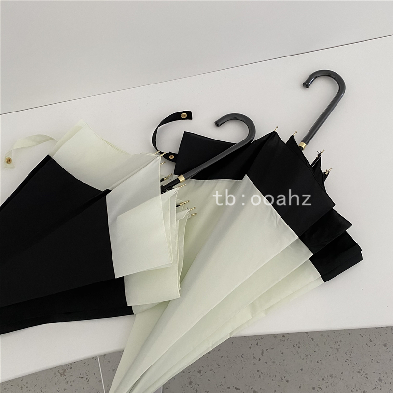 ooahz黑白赫本风|简单长柄雨伞