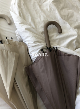 ooahz 手柄太可了！只有我家才有的 纯色长柄雨伞手柄同色ins男女