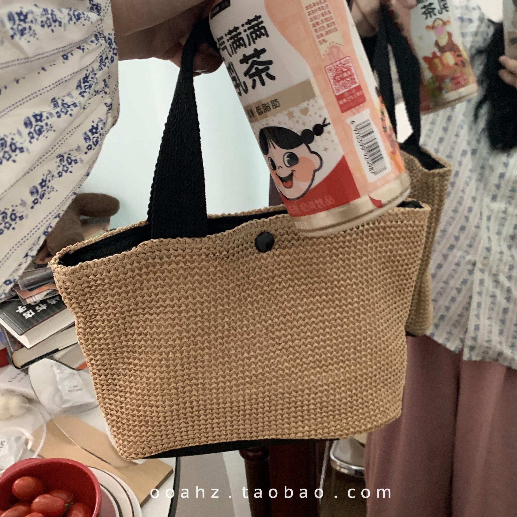 ooahz复古手提草编夏季沙滩包