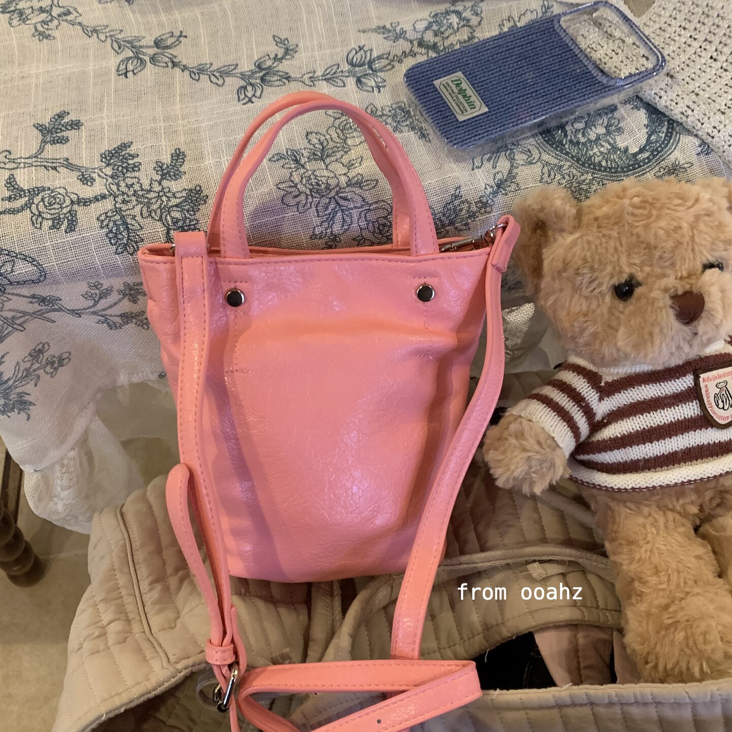 西柚蘸糖~韩国小众质感斜挎包PU软皮单肩包高级感手提包PU通勤包