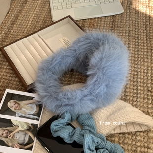海芋恋~冬日女友长毛绒耳暖 舒适保暖防狐狸毛耳罩可折叠耳捂子女