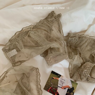 复古小性感网纱蕾丝蝴蝶结