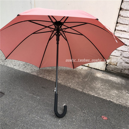 真的咋拍都好看~ins自制纯色长柄甜美可爱雨伞磨砂手柄小众雨S伞