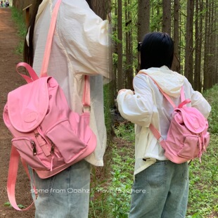 高性价比!定制夕岚粉~ooahz牛津布双肩包大容量尼龙单肩背包男女