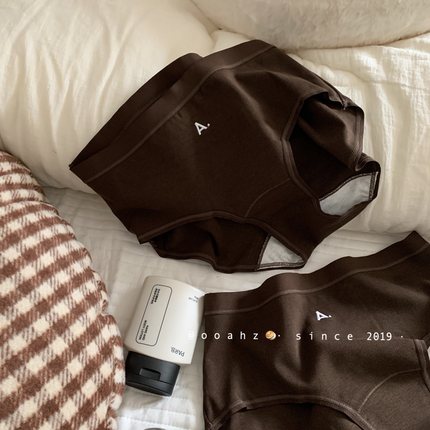 刺绣大A 加长裆 7A抑菌百搭字母款运动内裤 舒适纯棉透气女三角裤