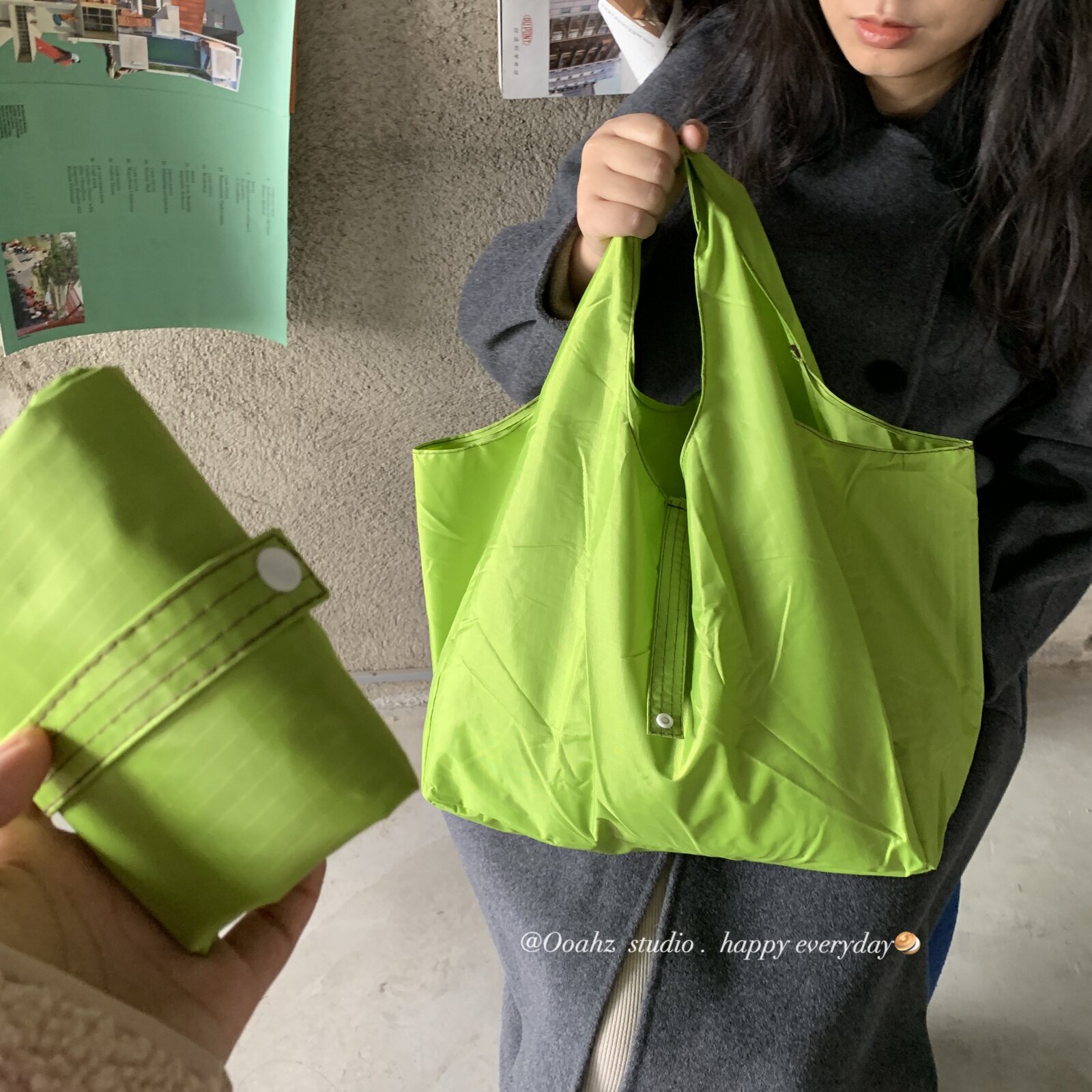 可折叠防水款环保大号超市购物袋