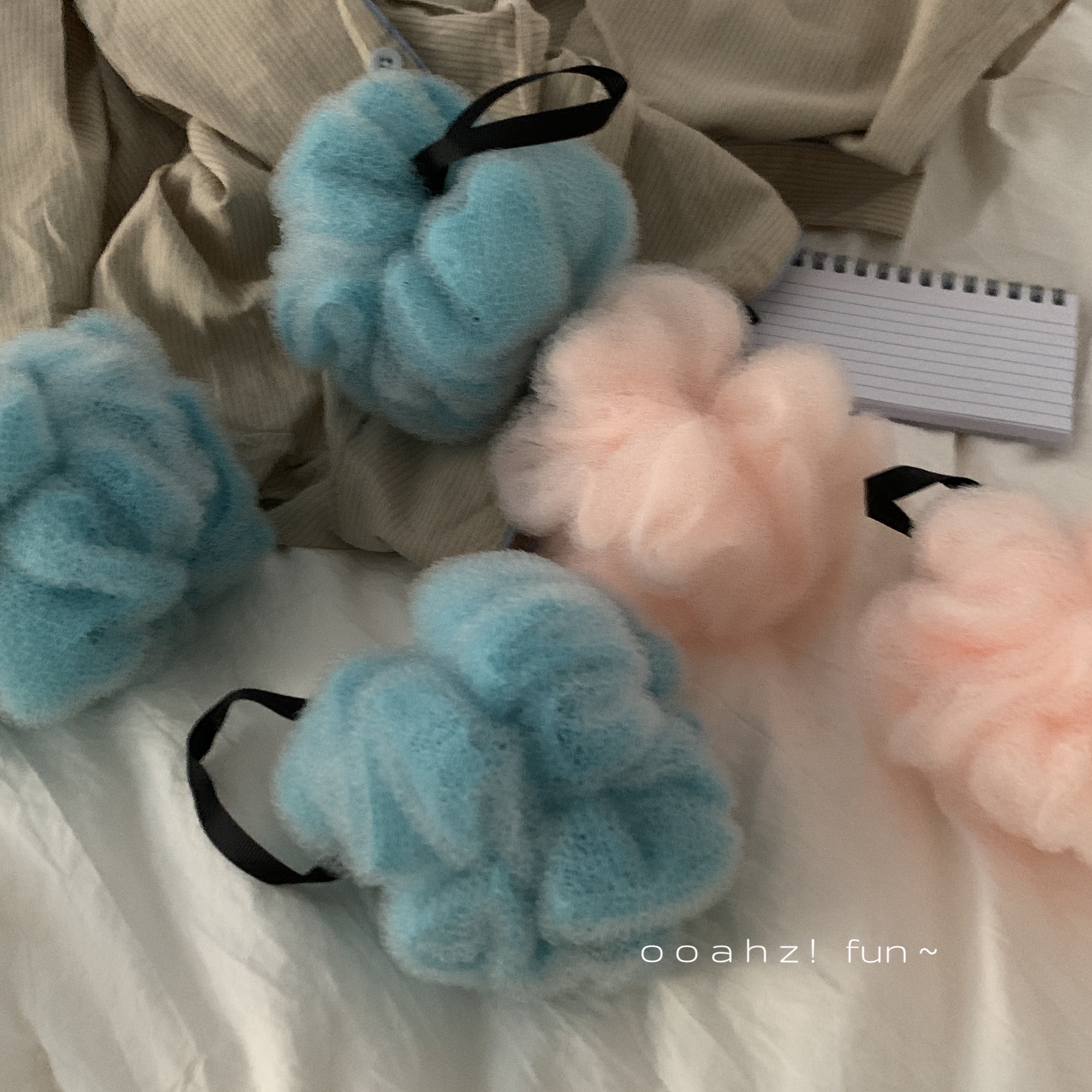 泡泡浴~粉蓝按摩沐浴球奶呼呼浴花沐浴刷澡巾男女搓背搓泥洗澡刷