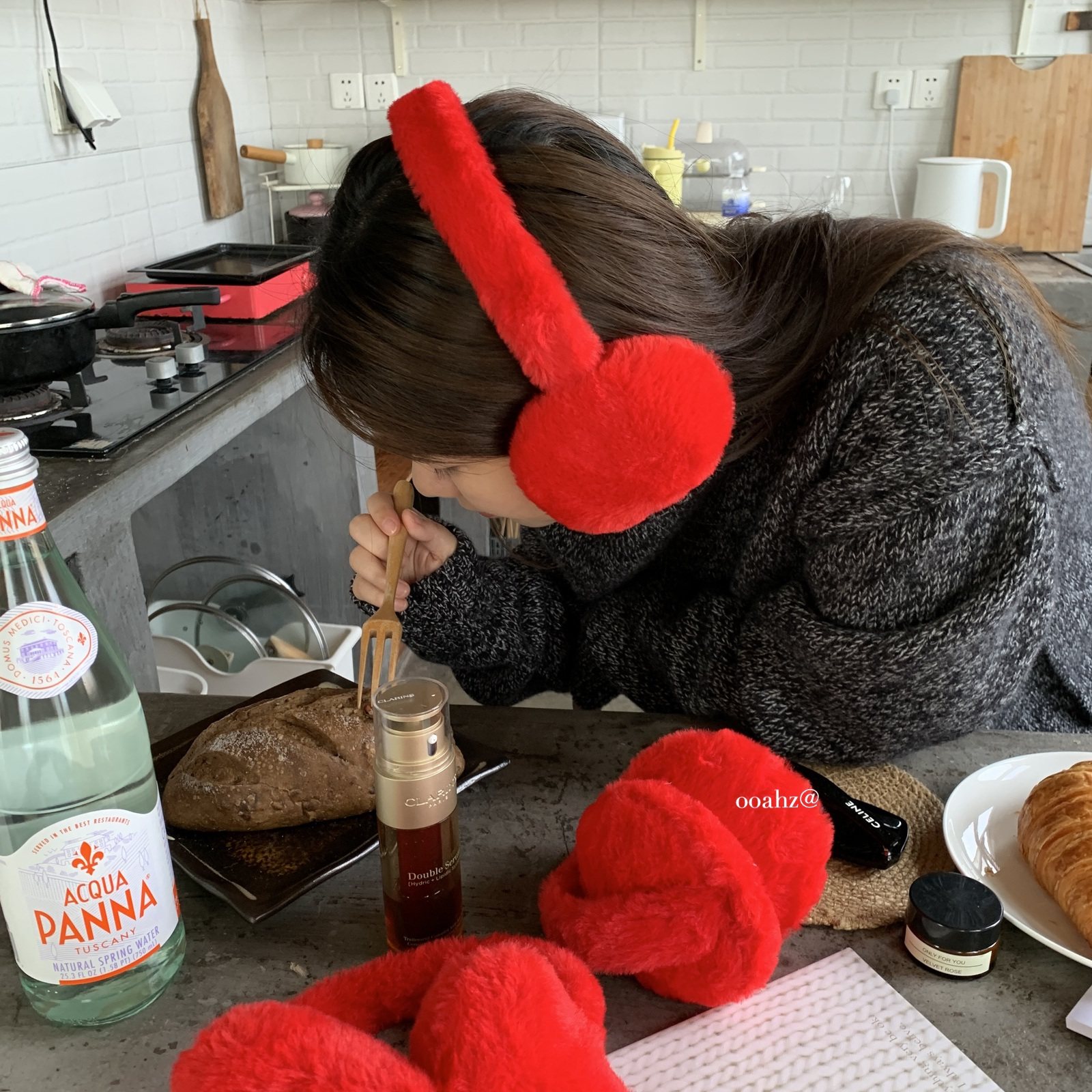 ooahz自制 圣诞氛围红苹果毛绒耳罩 软萌骑车保暖防冻耳套耳捂子,服饰配件/皮带/帽子/围巾,耳套,淘宝优惠券,粉丝福利购,淘宝优惠卷