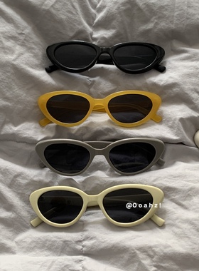 柚C美式~猫眼小脸太阳镜 欧美甜酷辣妹墨镜凹造型ins网红嘻哈眼镜