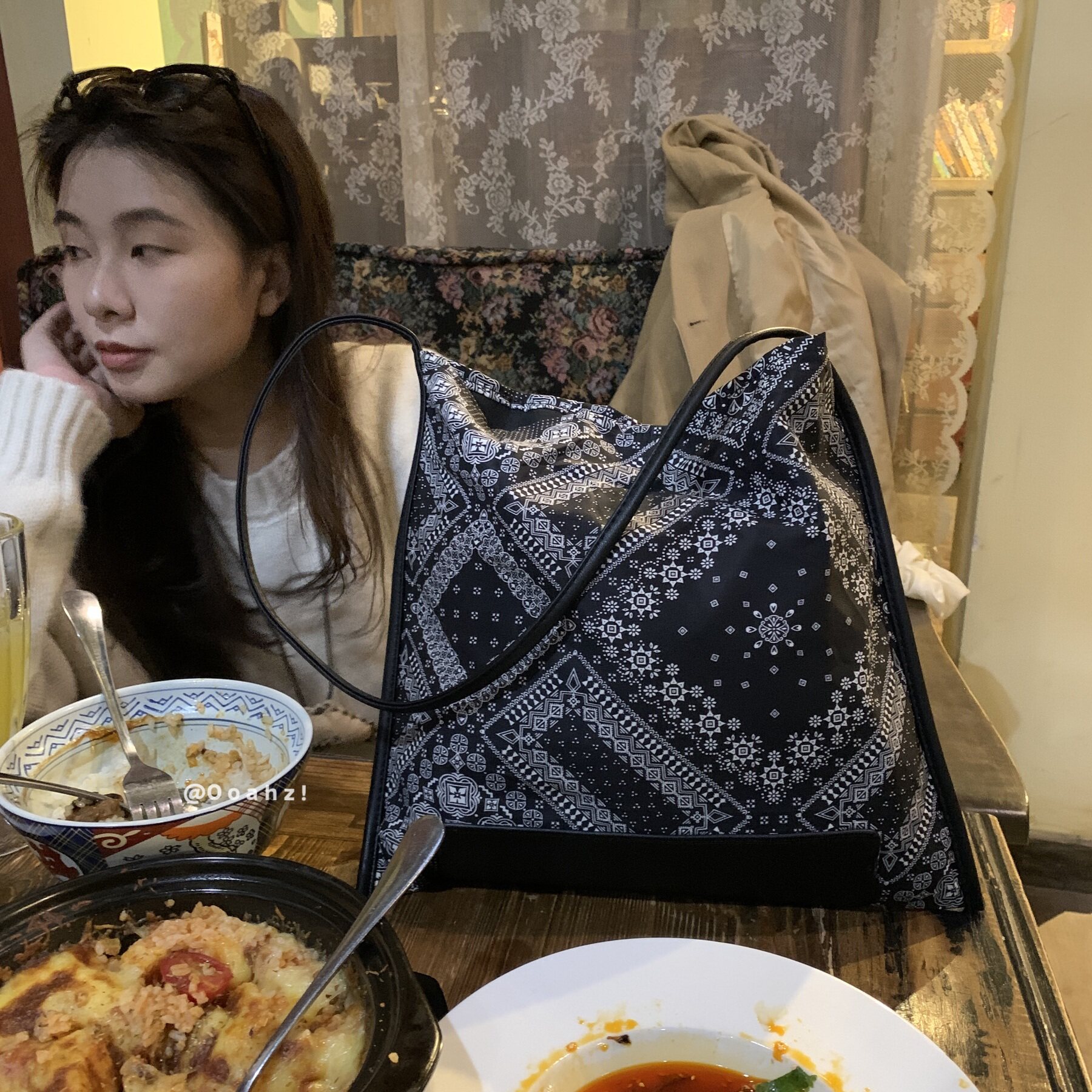 图腾民族风帆布包大容量斜挎包