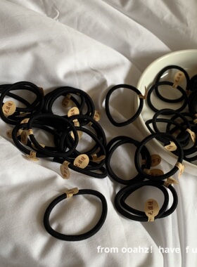 无接缝皮筋｜10根 发圈发绳简约女高弹力扎头发皮筋黑色皮套头绳