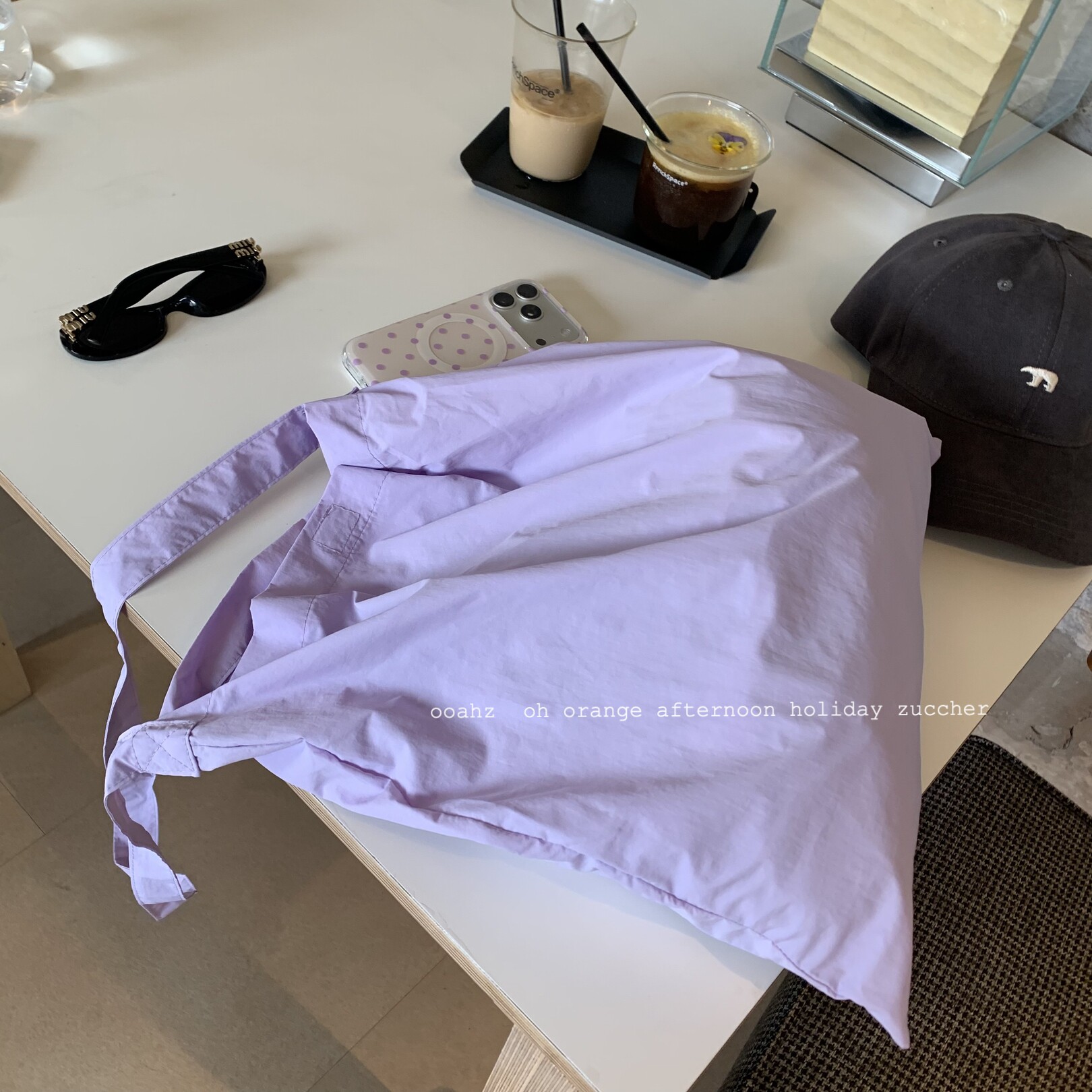 夏至未至~韩国ins薄款亮色布袋子 简约尼龙斜跨包单肩水桶购物袋
