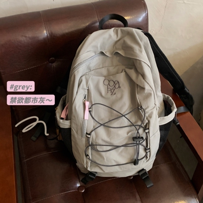 ooahz自制~夏塔徒步·韩国面料远足登山包 大容量尼龙刺绣双肩包