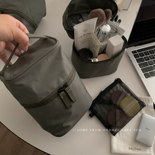 妆容归属~质感灰/旅行简约便携防水大容量化妆包ins洗漱收纳包包