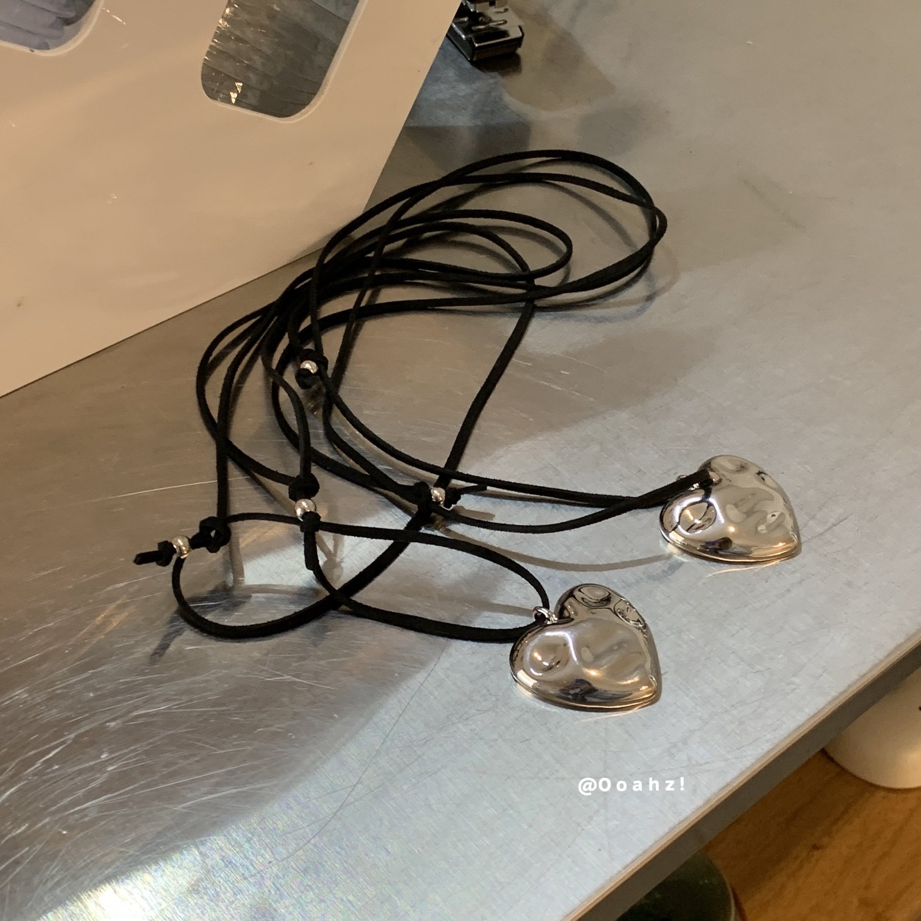 韩素希同款穿搭蝴蝶结项链