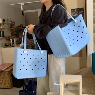 xian量！取快递用EVA洞洞沙滩包~防水发泡手提包买菜单肩购物包袋