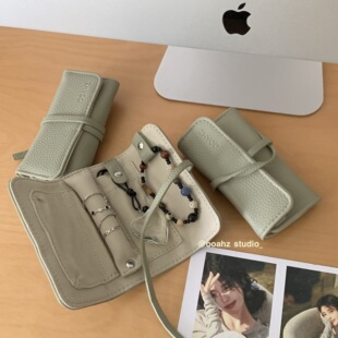 OOAHZ小卷包~项链耳环收纳包 便携折叠珠宝首饰品包随身小包卷袋