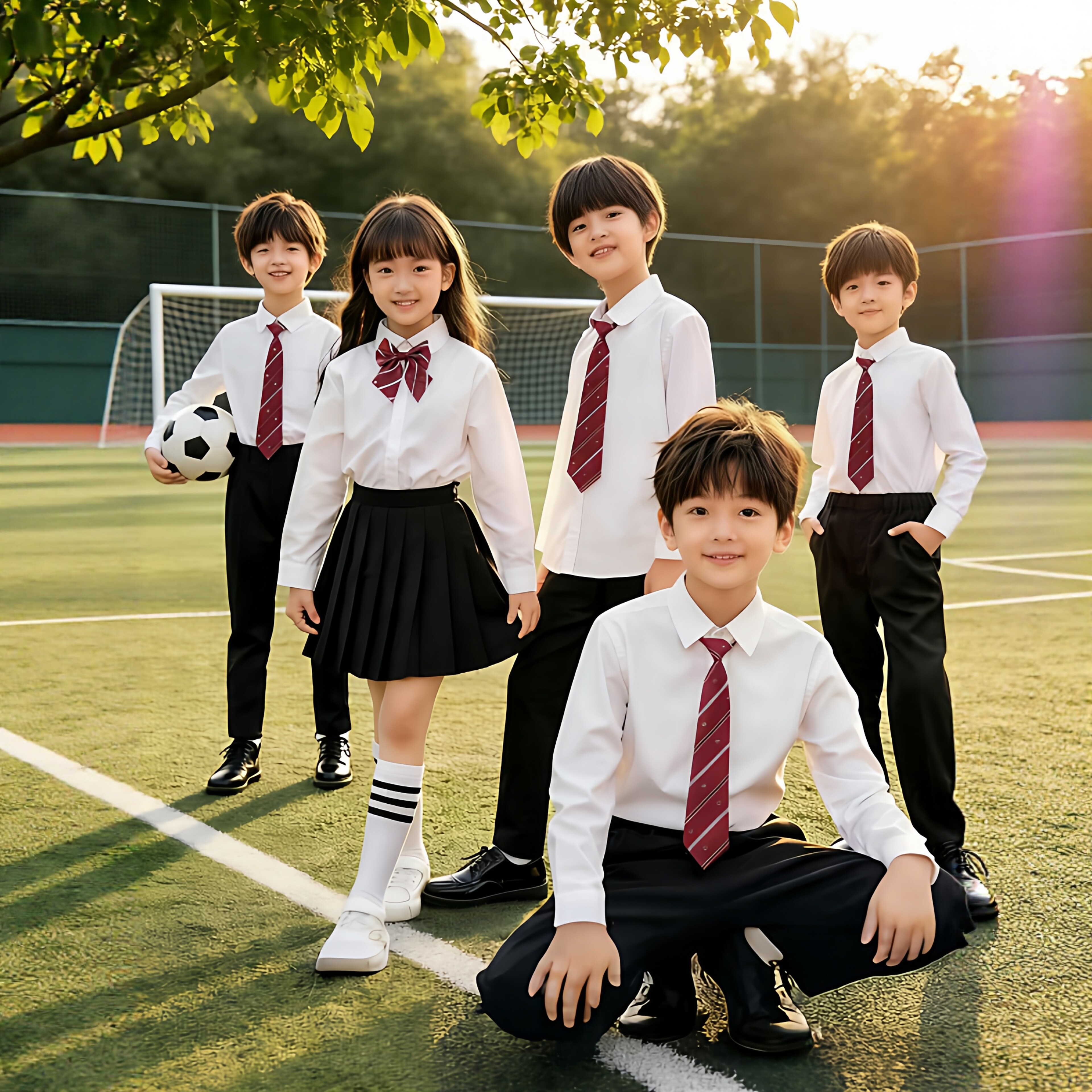 儿童演出服中小学生合唱朗诵表演男女童毕业照幼儿校园运动会套装