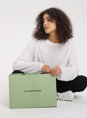 春夏季绿色纸袋服装店手提袋定制手提袋定制纸袋服装店袋子包装袋