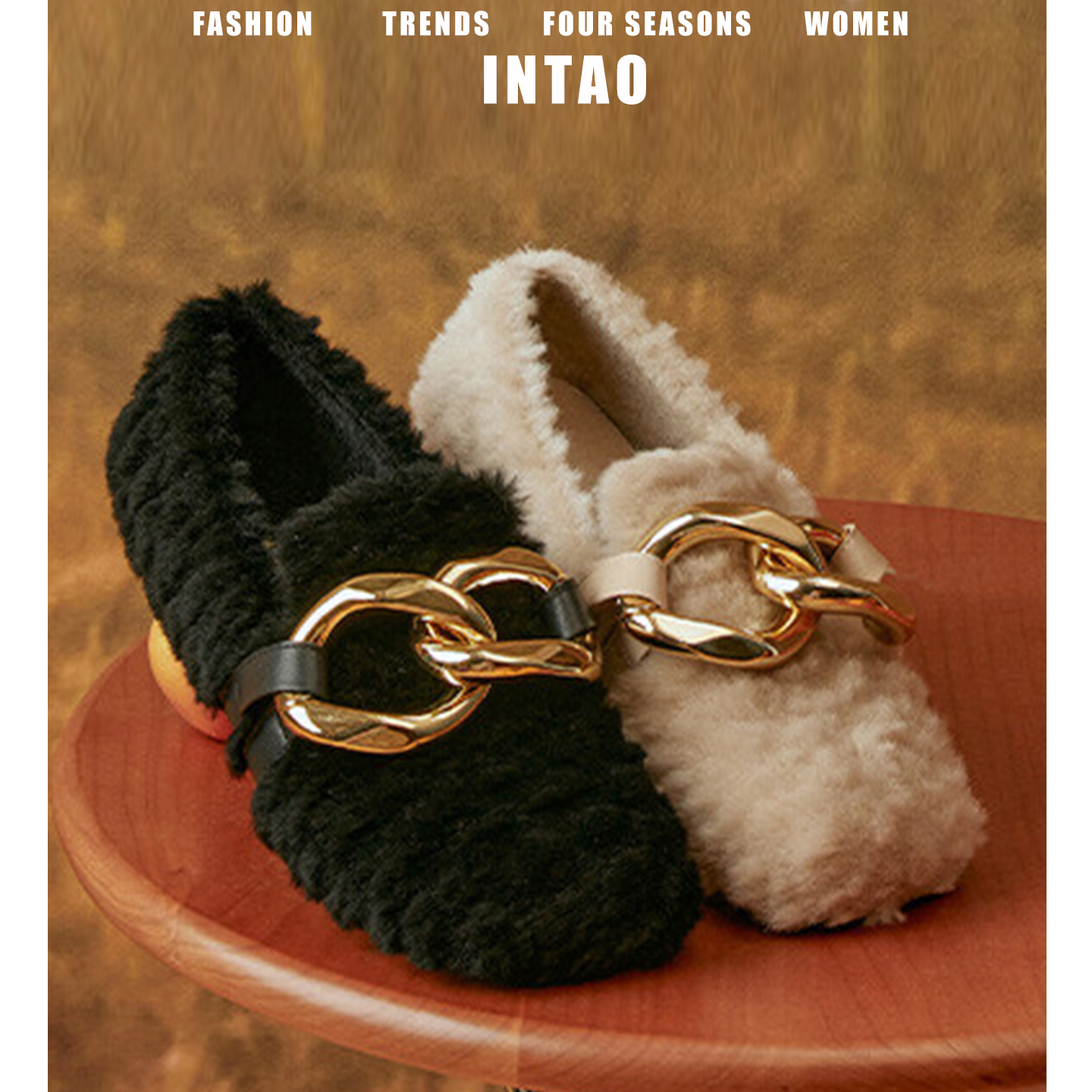 法式黑色玛丽珍毛毛鞋女外穿棉鞋