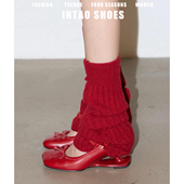 蝴蝶结气质单鞋 小众绝美坡跟高跟鞋 红色婚鞋 新娘鞋 女2026春季 新款