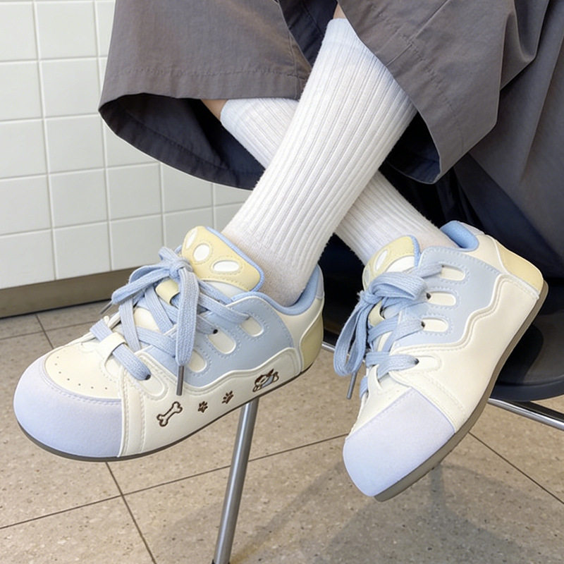 小白鞋学生休闲复古德训鞋女款2026年春夏季新款平底百搭板鞋子女