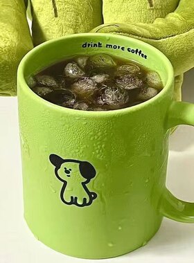 陶瓷杯ins风不焦虑可爱情侣杯耐高温喝水寝室送女生生日礼物