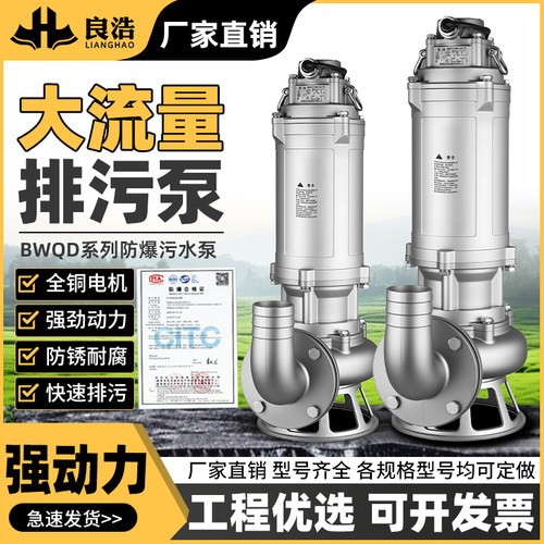 全304不锈钢防爆污水泵