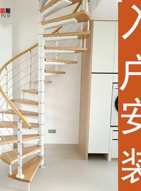 钢木楼梯广州旋转楼梯金普斯钢木