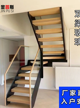 楼梯扶手跃层广州金普斯炭钢简约