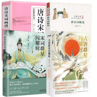 【4册】大唐群星闪耀时+宋词群星闪耀时+唐宋词概说 +唐诗宋词画谱 书籍