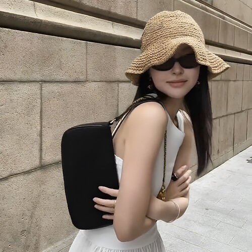 手工钩针草编渔夫帽日韩女春夏
