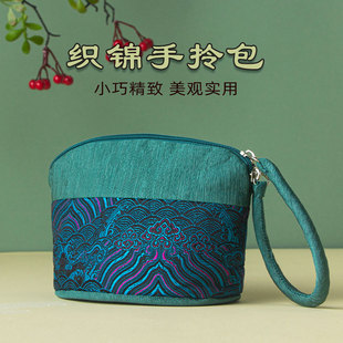 出国送老外礼品中国风特色丝绸织锦零钱包民族风手包化妆包手袋