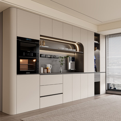 狄诗奴2025圆弧定制餐边酒柜