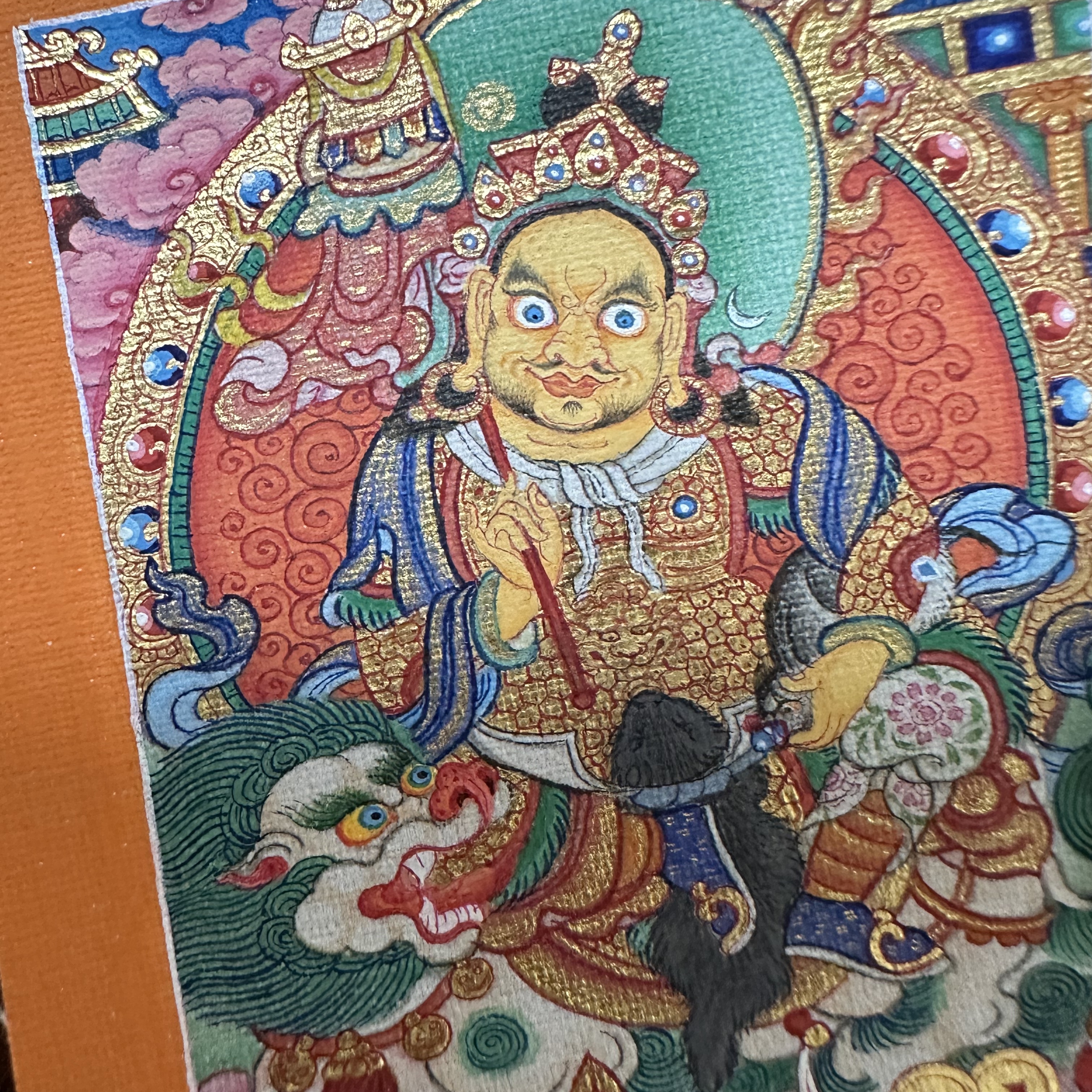 藏卡小唐卡财宝天王纯手绘高卡
